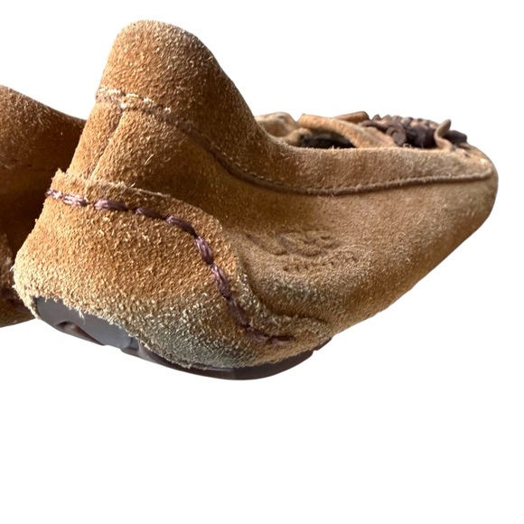 Ugg Australia Lizzy Moccasin Slip On Slippers Womens 9 Chestnut Brown Tassel - Picture 8 of 16